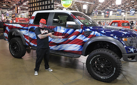 Flag Painted Ford Raptor